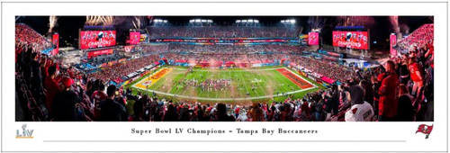 Super Bowl LV Champions - Tampa Bay Buccaneers Panoramic Poster